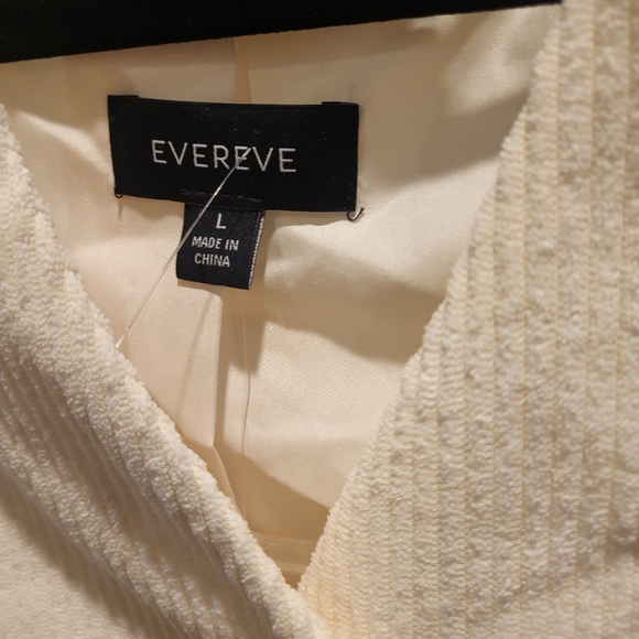 Evereve Cream Corduroy Button Vest Size Large - Picture 5 of 7